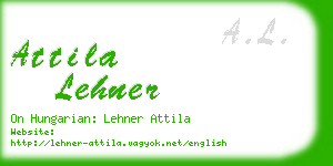 attila lehner business card